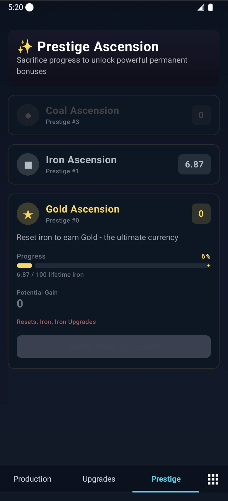 Infinite Idle (Beta) screenshot