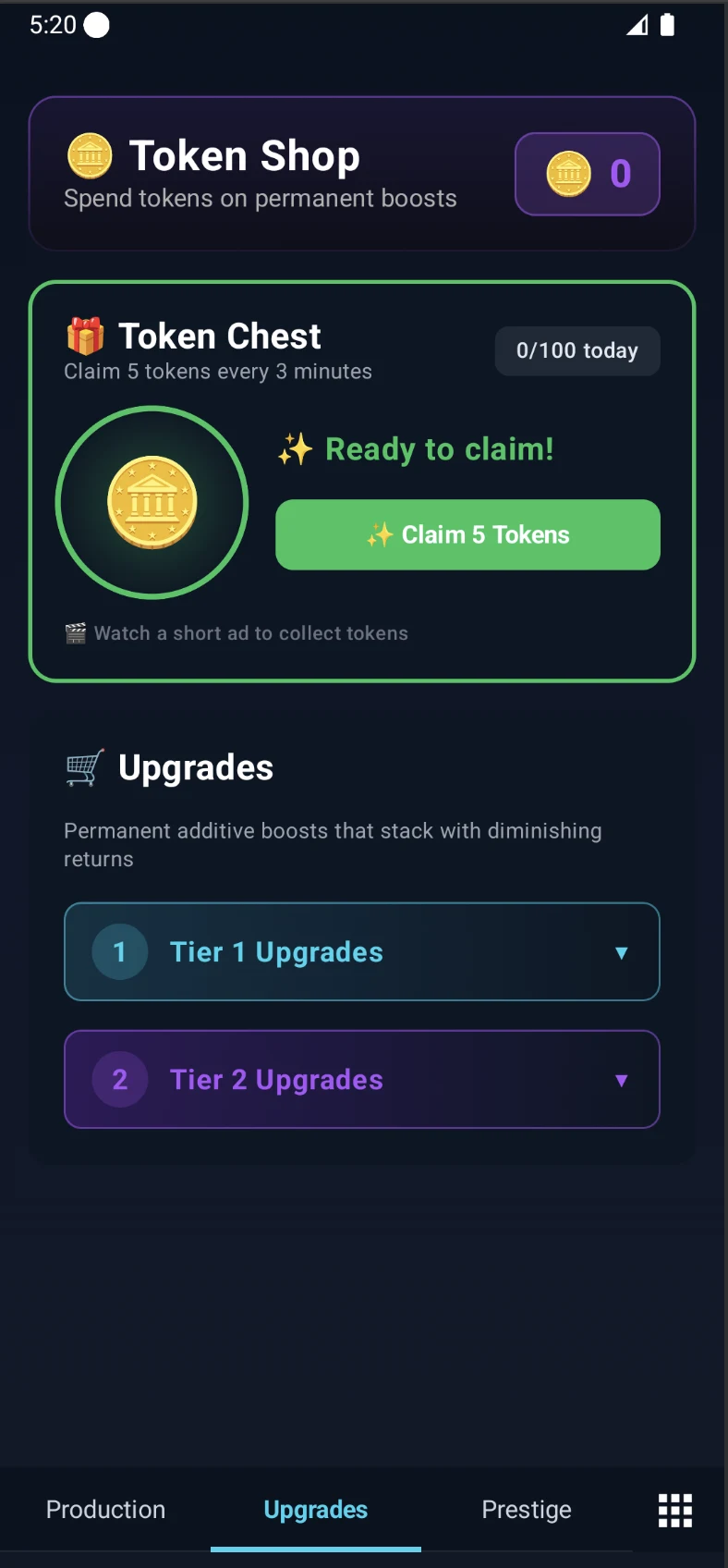Infinite Idle (Beta) screenshot
